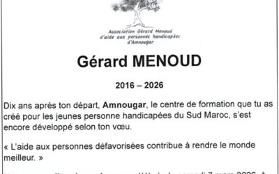 Dix ans depuis la disparition de Gérard et de la création de notre Association